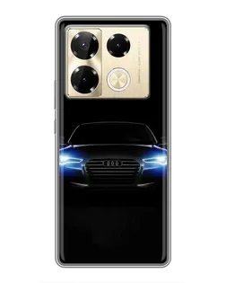 Чехол для Infinix Note 40 Pro с картинкой «Audi в неоне»