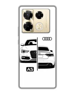 Чехол для Infinix Note 40 Pro с картинкой «Audi — контрастный дизайн»