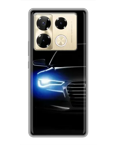 Чехол для Infinix Note 40 Pro с картинкой «Неоновый взгляд Audi»