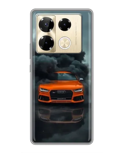 Чехол для Infinix Note 40 Pro с картинкой «Audi в облаках дыма»