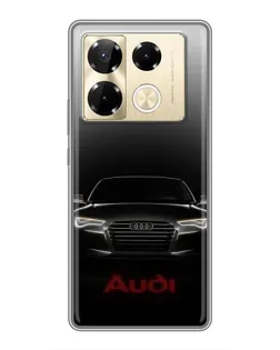 Чехол для Infinix Note 40 Pro с картинкой «Audi — градиентный контур»