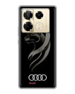 Чехол для Infinix Note 40 Pro с картинкой «Графика — пантера и Audi»