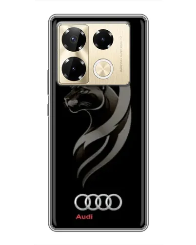 Чехол для Infinix Note 40 Pro с картинкой «Графика — пантера и Audi»