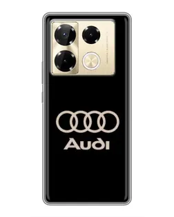 Чехол для Infinix Note 40 Pro с картинкой «Audi — золотой логотип»
