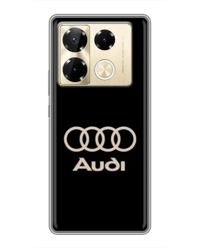 Чехол для Infinix Note 40 Pro с картинкой «Audi — золотой логотип»