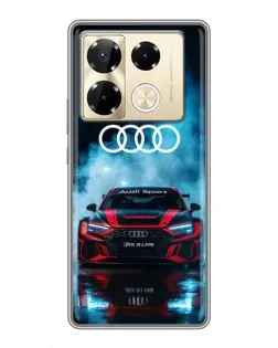 Чехол для Infinix Note 40 Pro с картинкой «Audi Sport — неон»