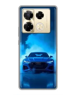 Чехол для Infinix Note 40 Pro с картинкой «Audi — голубая энергия»