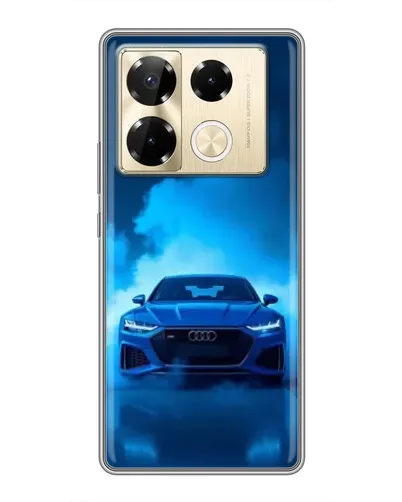 Чехол для Infinix Note 40 Pro с картинкой «Audi — голубая энергия»