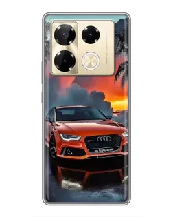Чехол для Infinix Note 40 Pro с картинкой «Audi — закат»