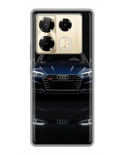 Чехол для Infinix Note 40 Pro с картинкой «Audi — ночное отражение»