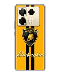 Чохол для Infinix Note 40 Pro з картинкою «Lamborghini Stripe жовтий»
