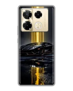 Чохол для Infinix Note 40 Pro з картинкою «Нічний Lamborghini драйв»