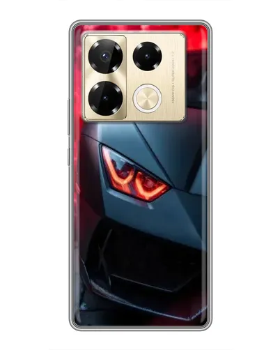 Чехол для Infinix Note 40 Pro с картинкой «Lamborghini красное сияние»
