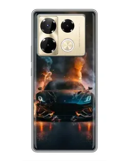 Чехол для Infinix Note 40 Pro с картинкой «Lamborghini дымная эстетика»
