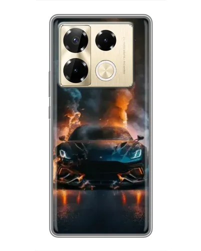 Чехол для Infinix Note 40 Pro с картинкой «Lamborghini дымная эстетика»