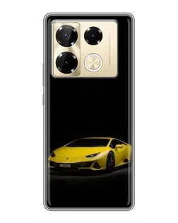 Чехол для Infinix Note 40 Pro с картинкой «Lamborghini желтый акцент»