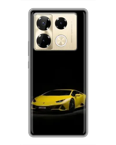 Чехол для Infinix Note 40 Pro с картинкой «Lamborghini желтый акцент»