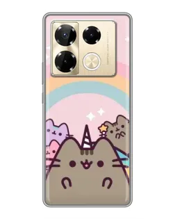 Чехол для Infinix Note 40 Pro с картинкой «Единорог Pusheen»