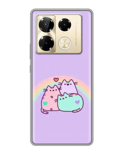 Чехол для Infinix Note 40 Pro с картинкой «Радужные Пушины»
