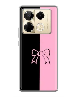 Чехол для Infinix Note 40 Pro с картинкой «Половинки банта»