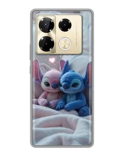 Чехол для Infinix Note 40 Pro с картинкой «Плюшевые Стич Ангел»