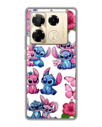 Чехол для Infinix Note 40 Pro с картинкой «Стикеры Stitch и Angel»