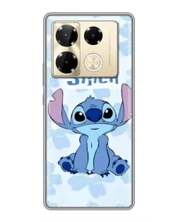Чехол для Infinix Note 40 Pro с картинкой «Stitch среди цветов»