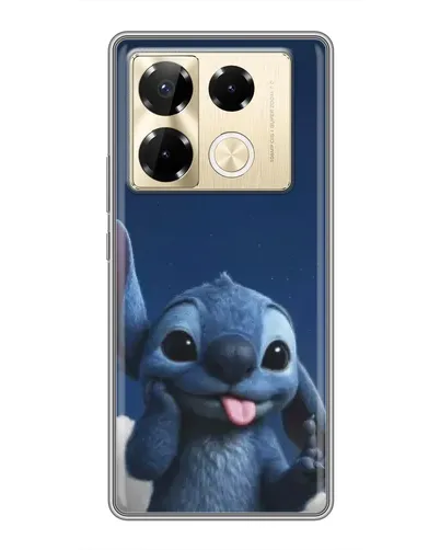 Чехол для Infinix Note 40 Pro с картинкой «Стич в облаках»