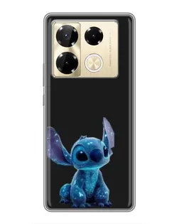 Чехол для Infinix Note 40 Pro с картинкой «Стич на черном»