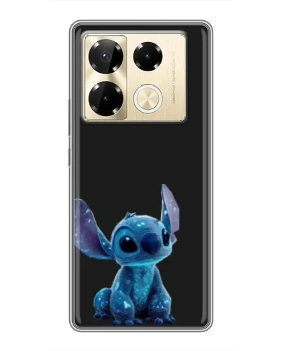Чехол для Infinix Note 40 Pro с картинкой «Стич на черном»