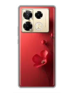 Чехол для Infinix Note 40 Pro с картинкой «Маковые соцветия»