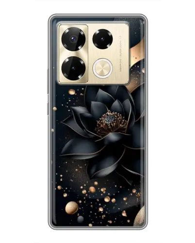 Чехол для Infinix Note 40 Pro с картинкой «Черный лотос»