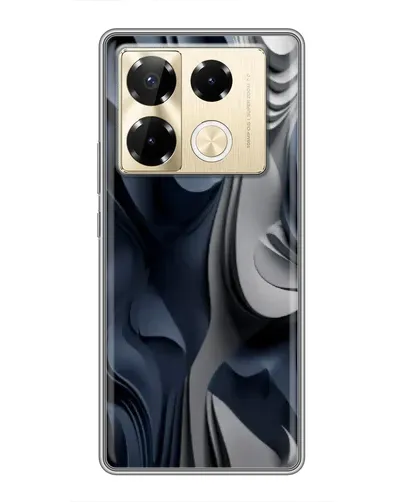 Чехол для Infinix Note 40 Pro с картинкой «Объемные синие складки» Чехол для Infinix Note 40 Pro с картинкой «Объемные синие складки»