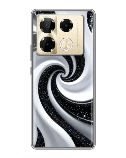Чехол для Infinix Note 40 Pro с картинкой «Черно-белая спираль» Чехол для Infinix Note 40 Pro с картинкой «Черно-белая спираль»