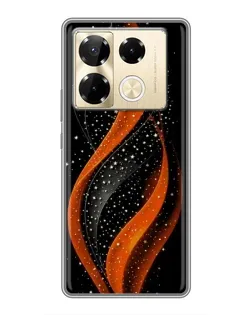 Чехол для Infinix Note 40 Pro с картинкой «Огненная звездная волна»
