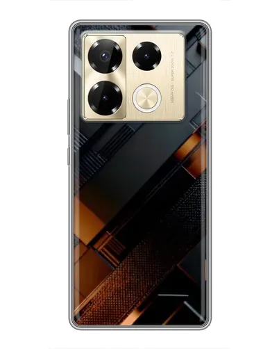 Чехол для Infinix Note 40 Pro с картинкой «Черные геометрические блоки» Чехол для Infinix Note 40 Pro с картинкой «Черные геометрические блоки»