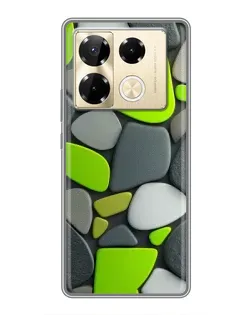 Чехол для Infinix Note 40 Pro с картинкой «Яркая неоновая галька»
