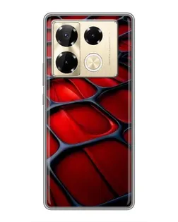 Чехол для Infinix Note 40 Pro с картинкой «Красная глянцевая сетка»