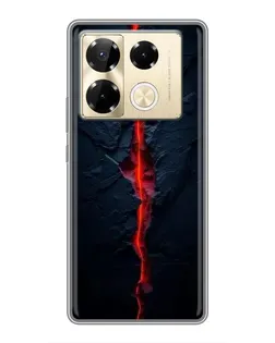 Чехол для Infinix Note 40 Pro с картинкой «Kрасная лавовая трещина»