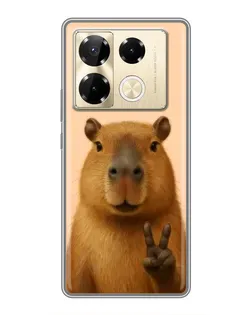 Чохол для Infinix Note 40 Pro з картинкою «Капібара вікторія»