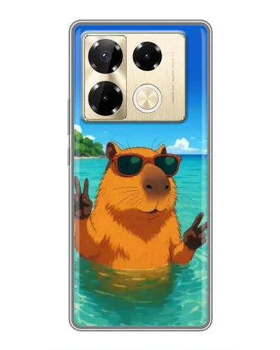 Чохол для Infinix Note 40 Pro з картинкою «Морська капібара»