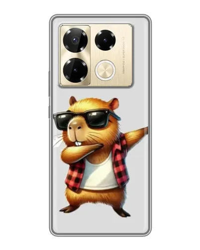 Чохол для Infinix Note 40 Pro з картинкою «Капібара репер даб»