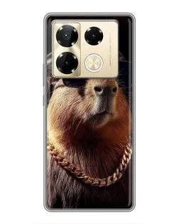 Чохол для Infinix Note 40 Pro з картинкою «Капібара золотий ланцюг»