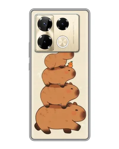 Чохол для Infinix Note 40 Pro з картинкою «Вежа з капібар»