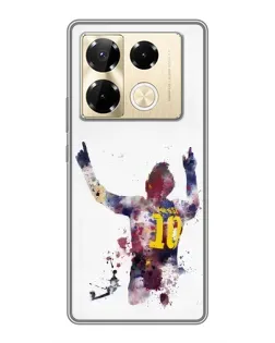Чехол для Infinix Note 40 Pro с картинкой «Акварельный Месси Барселона»