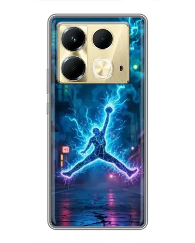 Чехол для Infinix Note 40 с картинкой «Jordan Gold Jumpman»