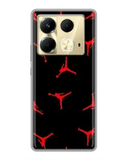 Чехол для Infinix Note 40 с картинкой «Jordan Red Pattern»