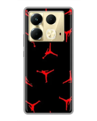 Чехол для Infinix Note 40 с картинкой «Jordan Red Pattern»
