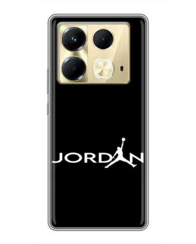 Чехол для Infinix Note 40 с картинкой «Jordan White Logo»