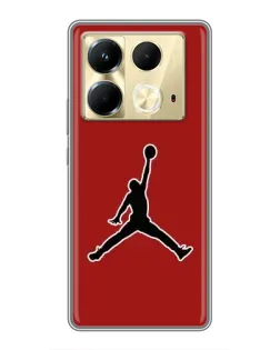 Чехол для Infinix Note 40 с картинкой «Jordan Red Back»